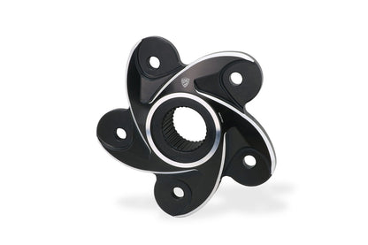 Achtertandwieldrager Bicolore - Ducati Monster 1100 S (2009-2015) vooraanzicht zwart-zilver