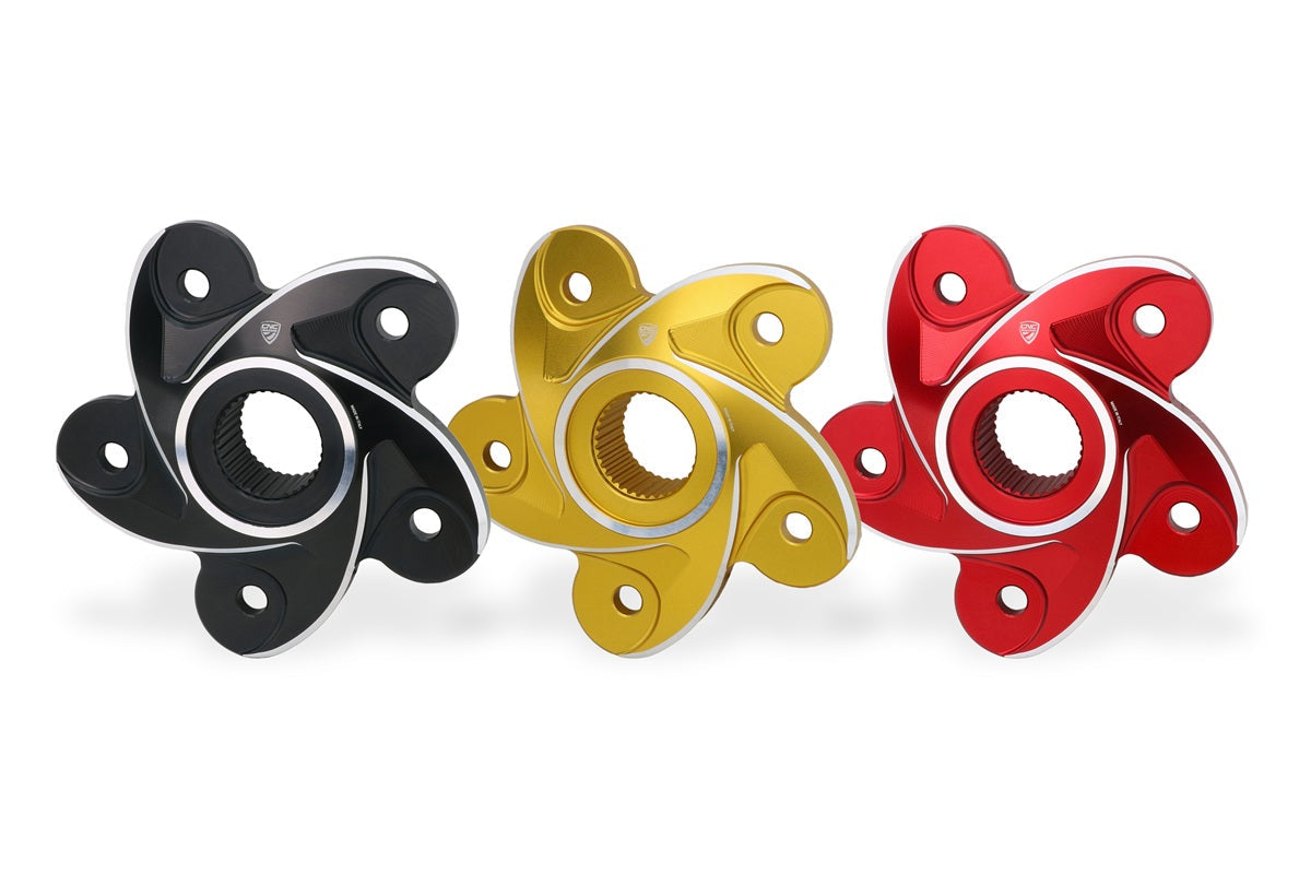 Achtertandwieldrager Bicolore - Ducati Hypermotard 821 SP (2013-2015) beschikbare kleuren zwart-zilver, rood-zilver en goud-zilver