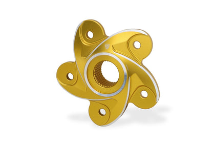 Achtertandwieldrager Bicolore - Ducati Monster S4RS (2006-2009) vooraanzicht goud-zilver