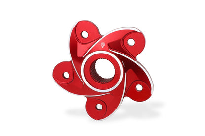 Achtertandwieldrager Bicolore - Ducati Monster 1100 S (2009-2015) vooraanzicht rood-zilver