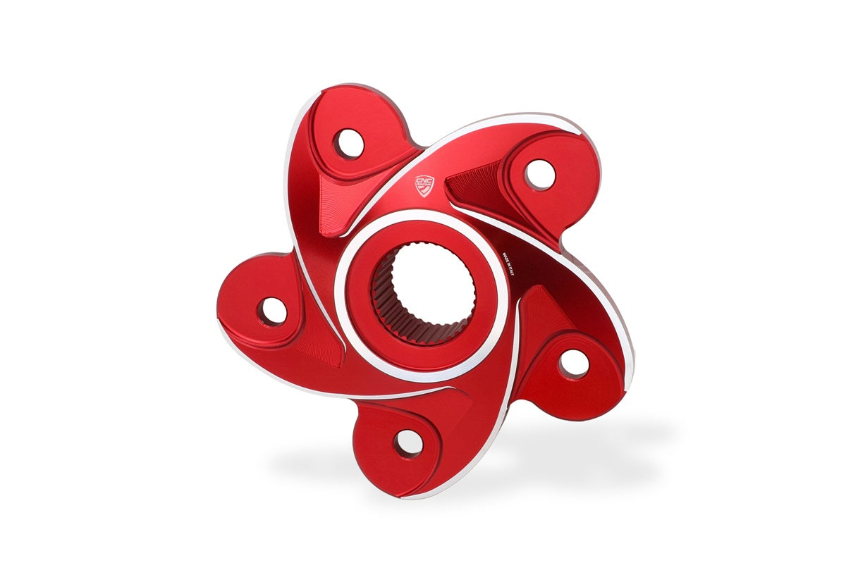 Achtertandwieldrager Bicolore - Ducati Monster S4R (2003-2005) vooraanzicht rood-zilver