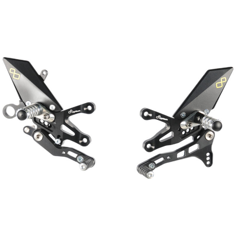 Adjustable brake link set with folding footrests Aprilia RSV4 2009-2017
