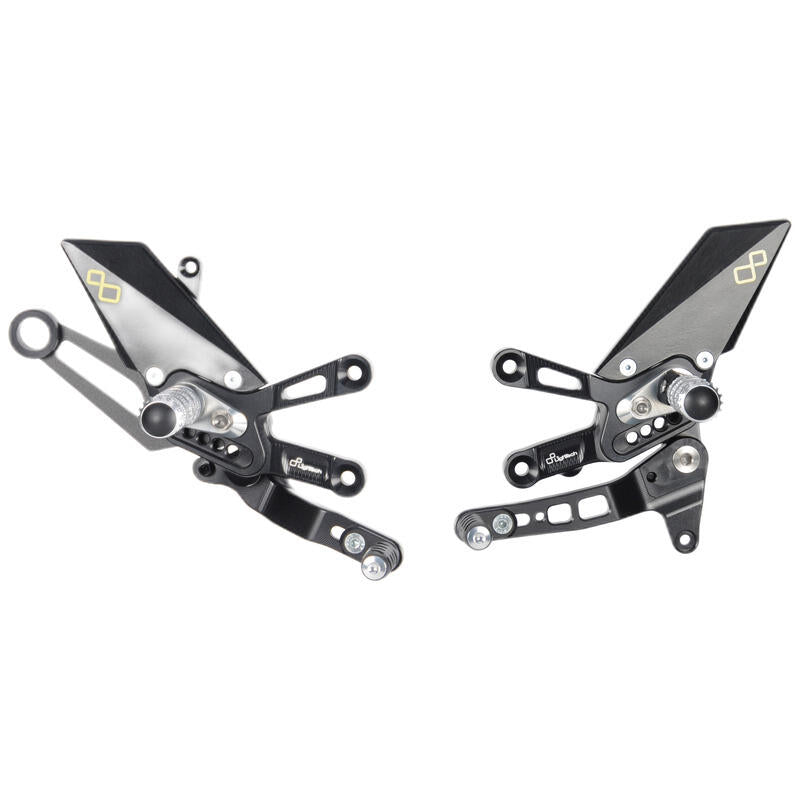 Adjustable brake switch set with folding footrests and standard switch pattern Aprilia RSV4 2018-2019