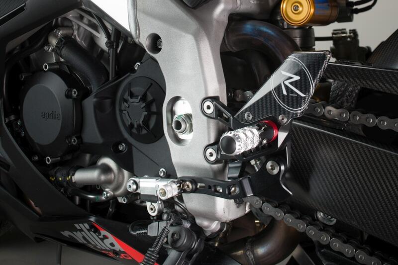 Adjustable brake switch set with folding footrests and standard switch pattern Aprilia RSV4 2018-2019