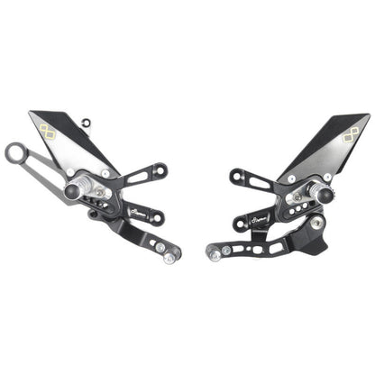 Adjustable brake switch set with folding footrests and vice versa switch pattern (GP Shifting) Aprilia RSV4 2018-2019