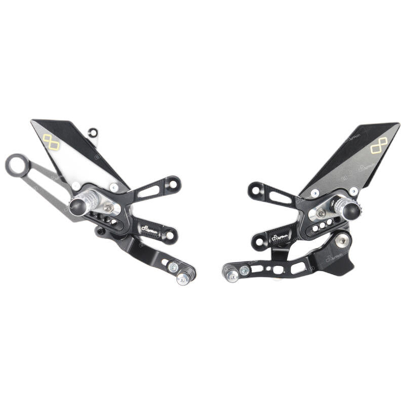 Adjustable brake switch set with fixed footrests and vice versa switch pattern (GP Shifting) Aprilia Tuono V4 1100 Factory 2021+
