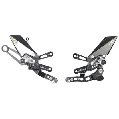 Adjustable brake switch set with fixed footrests and vice versa switch pattern (GP Shifting) Aprilia RSV4 2018-2019