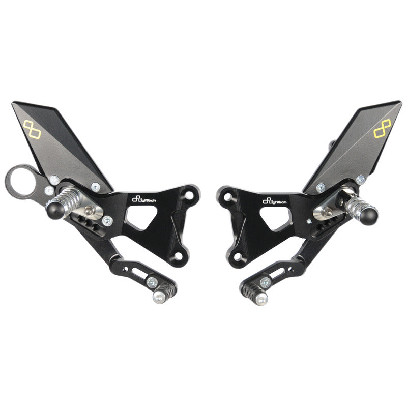 Adjustable brake switch set with fixed footrests and standard switch pattern BMW S1000RR HP4 2009-2014