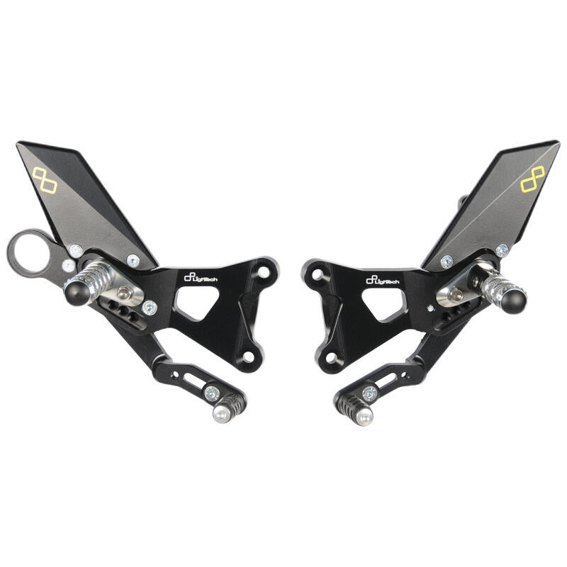 Adjustable brake switch set with fixed footrests and standard switch pattern BMW S1000RR 2009-2014