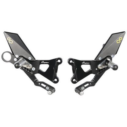 Adjustable brake switch set with fixed footrests and standard switch pattern BMW HP4 2013-2018