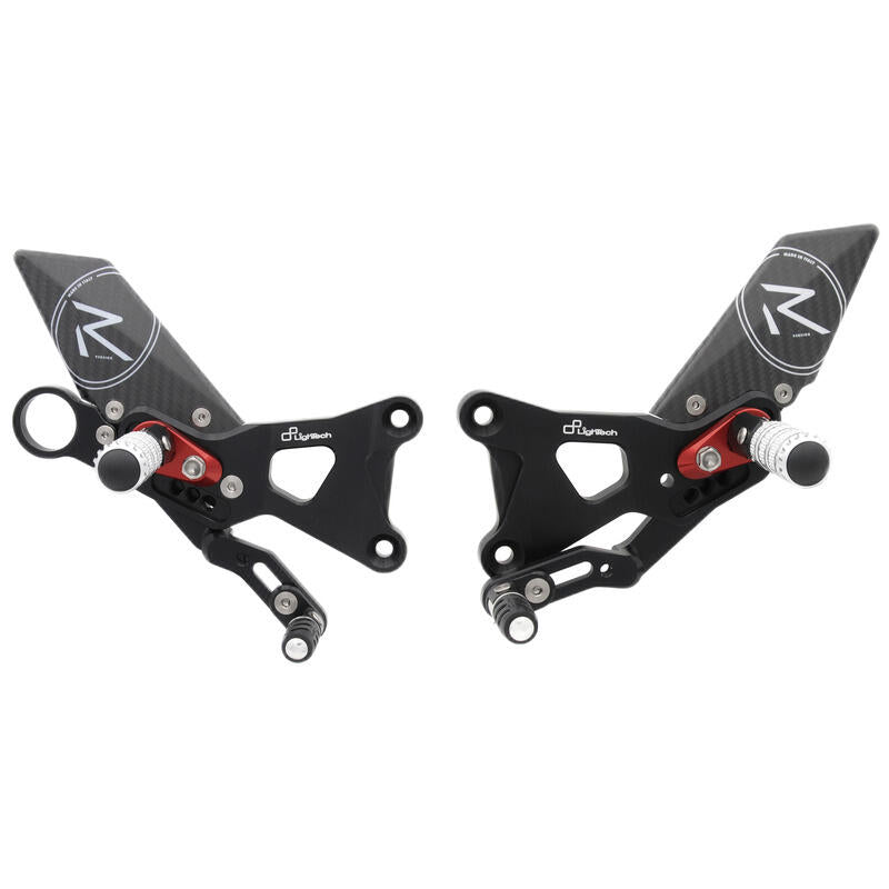 Adjustable brake link set R (Special Edition) with folding footrests and carbon heel protectors BMW HP4 2013-2018