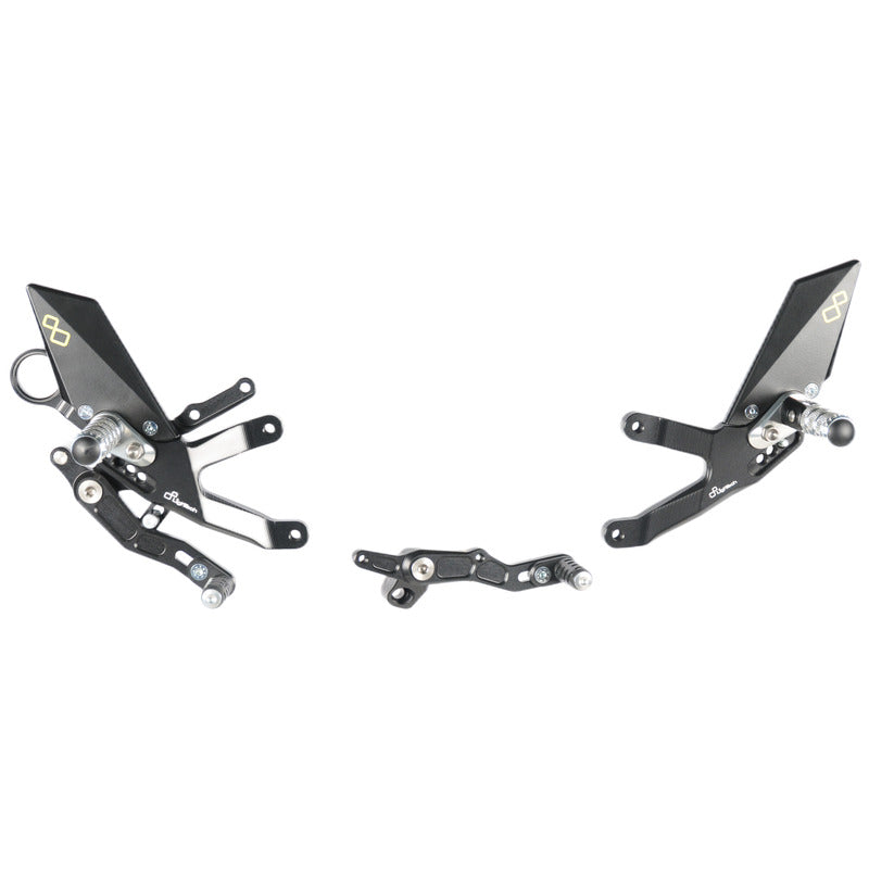 Adjustable brake link set with fixed footrests BMW S1000RR HP4 2015-2018