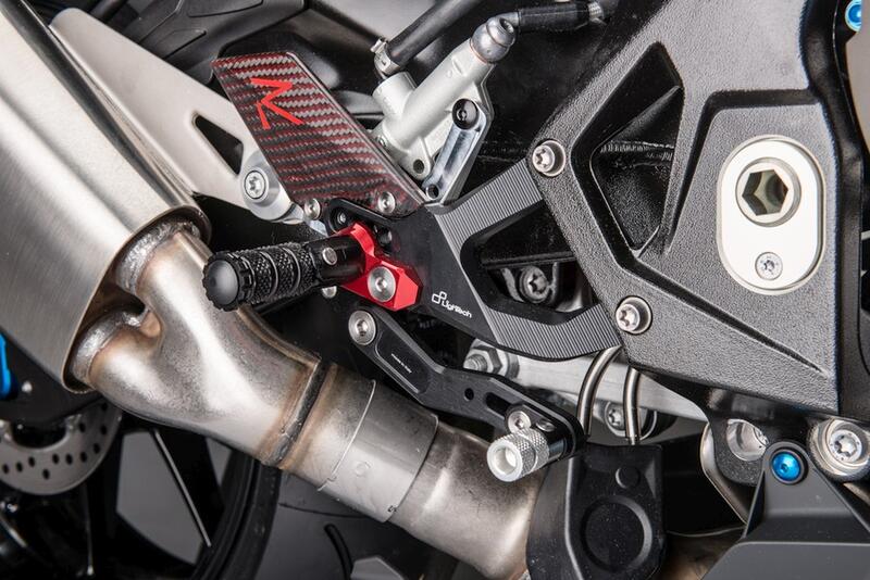 Adjustable brake link set with folding footrests BMW S1000RR 2015-2018