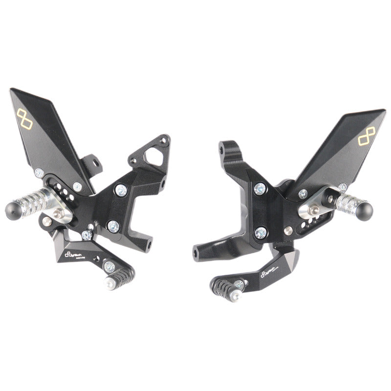 Adjustable brake switch set with fixed footrests and standard shift pattern Ducati Panigale 1199 2012-2015