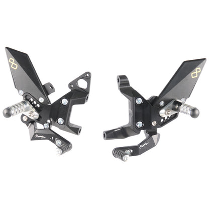 Adjustable brake switch set with fixed footrests and standard shift pattern Ducati Panigale 1199 2012-2015