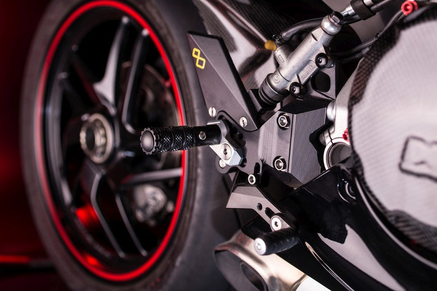 Adjustable brake switch set with fixed footrests and standard shift pattern Ducati Panigale 1199 2012-2015