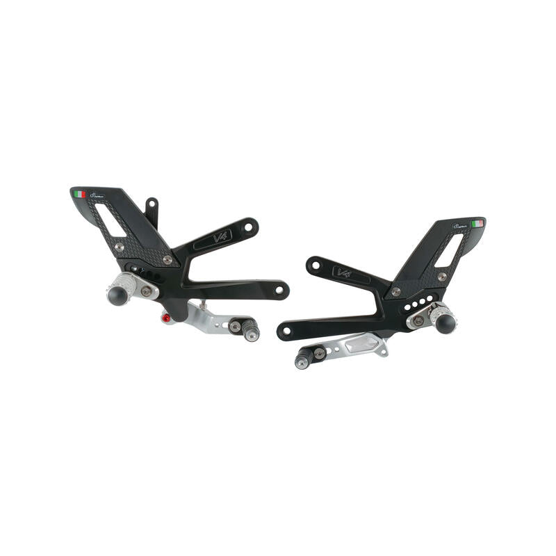 Adjustable brake switch set with fixed footrests Ducati Panigale V4 S 2025+