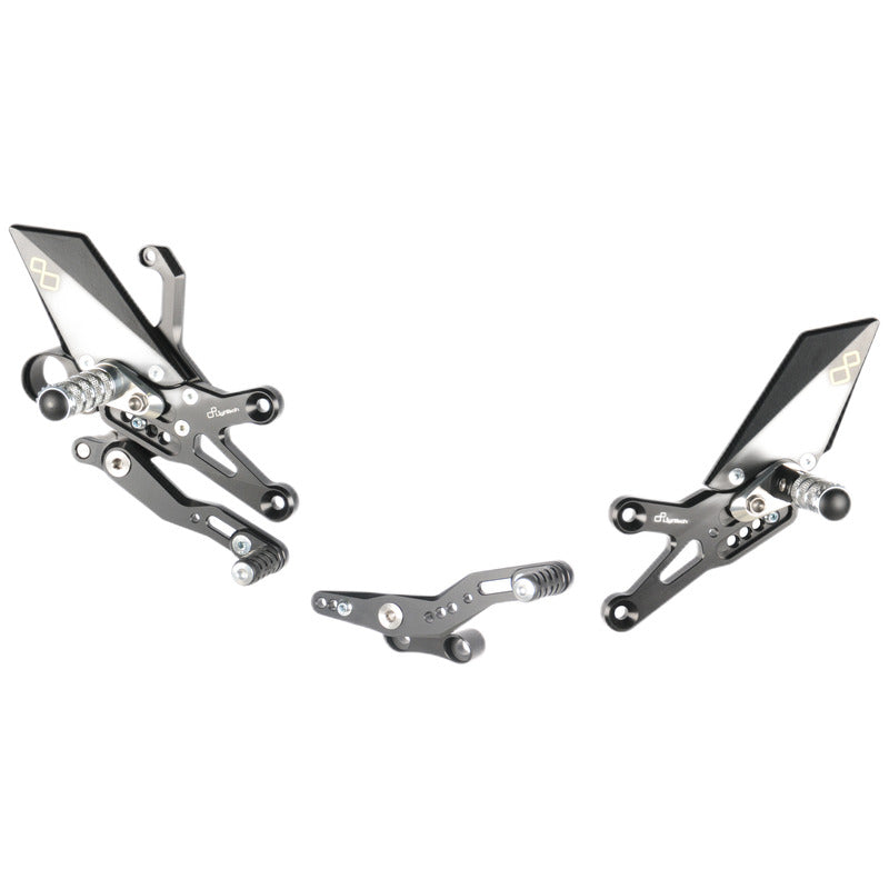 Adjustable brake link set with folding footrests Honda CBR1000RR 2008-2019