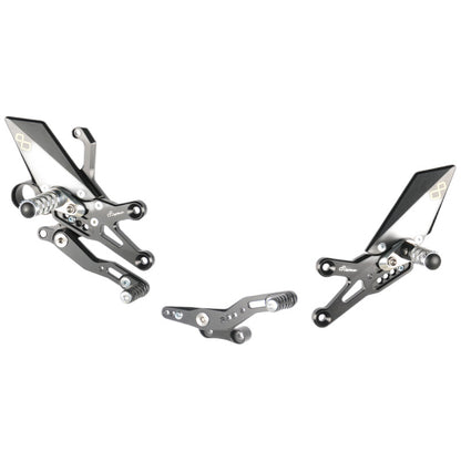 Adjustable brake link set with folding footrests Honda CBR1000RR 2008-2019