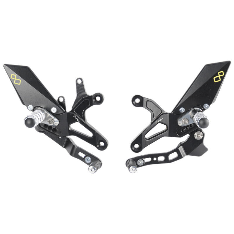 Adjustable brake switch set with fixed footrests and vice versa switch pattern (GP Shifting) Kawasaki ZX636 2024+