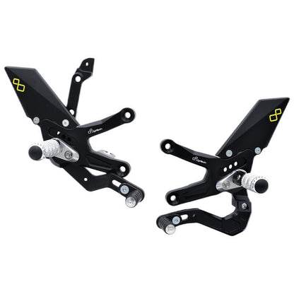 Adjustable brake switch set with fixed footrests and standard switch pattern Kawasaki Ninja ZX-10R Performance 2021+