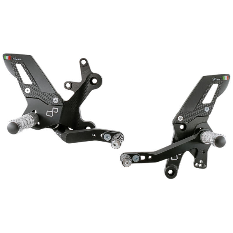 Adjustable brake link set with fixed footrests (track use) Kawasaki Ninja 400 2018-2023