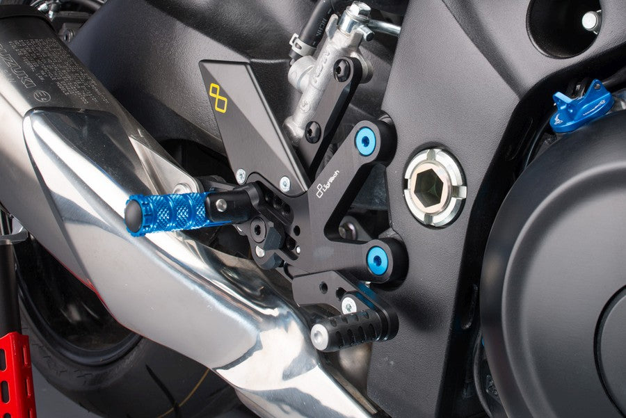 Adjustable brake switch set with folding footrests Suzuki GSX-S 1000 2015+