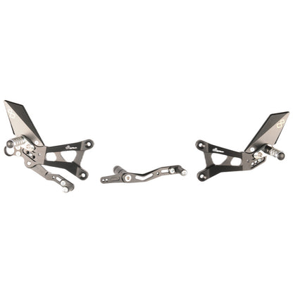 Adjustable brake link set with fixed footrests Yamaha R6 2008-2016