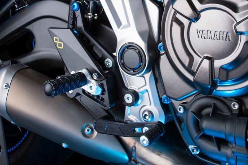 Adjustable brake switch set with folding footrests Yamaha Tracer 700 2016-2018