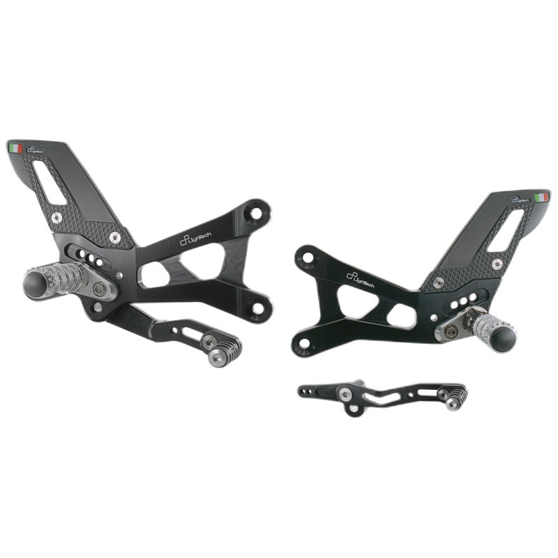 Adjustable brake link set with fixed footrests Yamaha R6 2017+