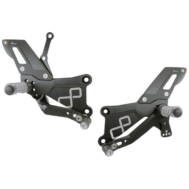 Adjustable brake link set with fixed footrests (track use) Yamaha R3 2015+