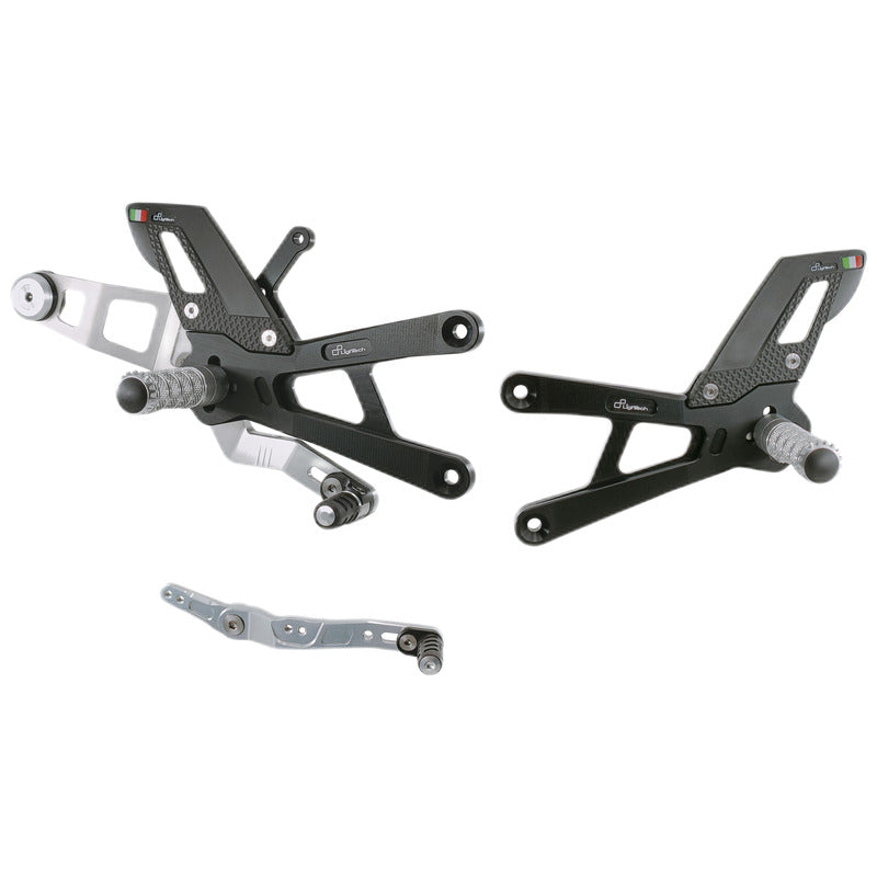 Adjustable brake link set with fixed footrests (track use) Yamaha R1 2015+
