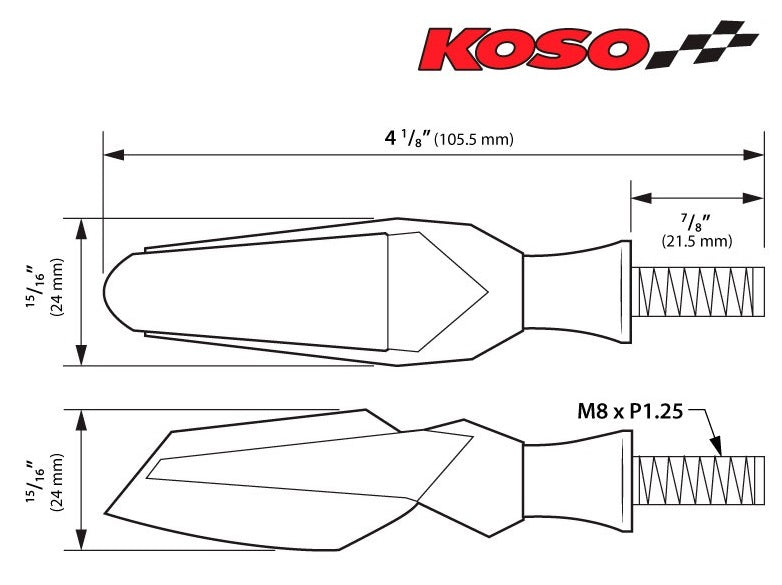 Koso Indicator Set Mars Black Smoke