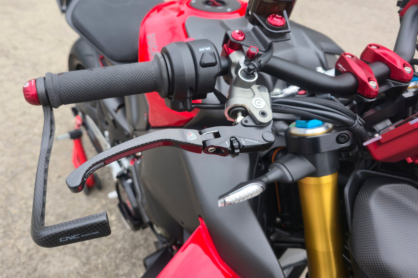 Carbon opklapbare remhendel - met horizontale verstelknop Ducati Multistrada 950 (2017-2018)