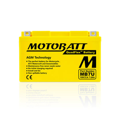 Motobatt MB7U SLA battery 12V / 7AH / 100CCA (7.4AH 20HR / 324PHCA)