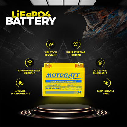 Motobatt MPLXHK-P Pro Lithium battery 12V / 165cca (2.2AH)