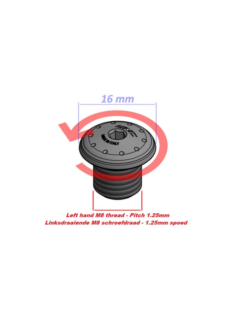 Mirror Blanking Plug M8 Left hand thread Ducati Hypermotard 1100 (2007-2012)