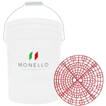 Monello Secchio Detailing Bucket 20L – Wash, Rinse & Wheels (met grit guard)