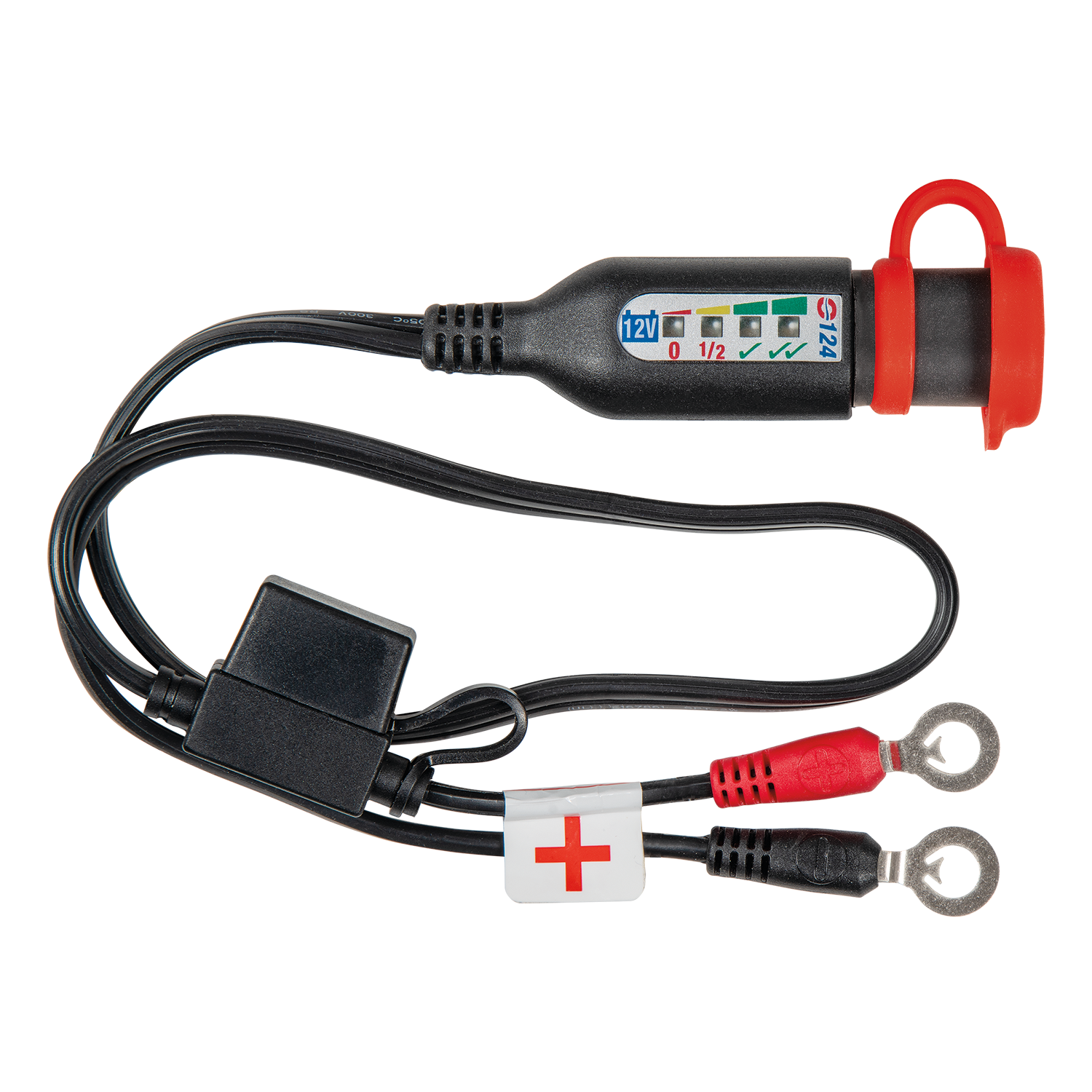 OptiMate O-124 accukabel & loodaccu-monitor – ringen M6-M8 naar SAE – 13A max