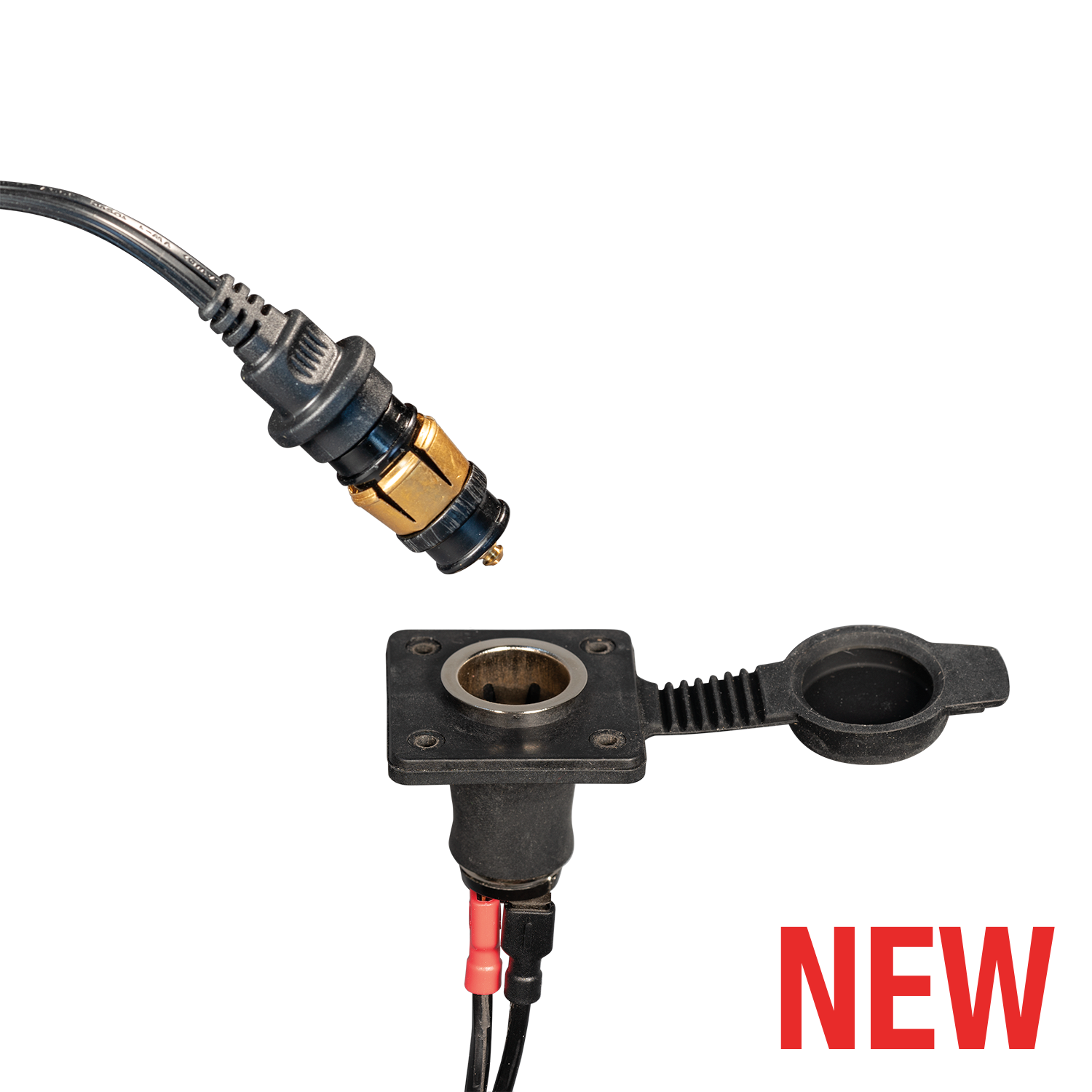 OptiMate O-46 paneelmontage socket + O-22 adapterkabel KIT – AUTO Ø22mm