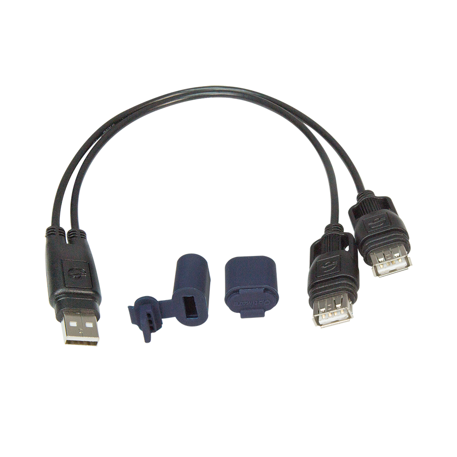 OptiMate O-110 USB-splitter – USB-A naar 2x USB-A – plug & play