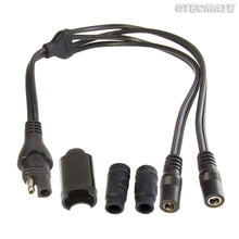 OptiMate O-35 Y-splitter  –  SAE > 2xDC2.5mm socket  –  7A max