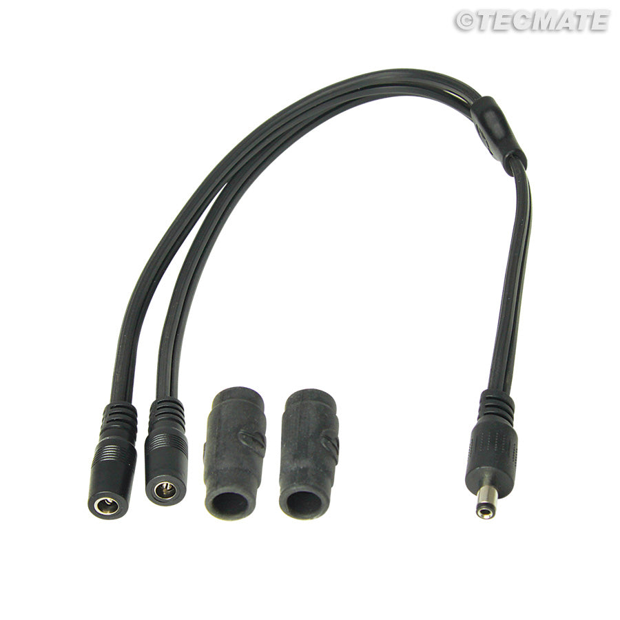 OptiMate O-45 Y-splitter  –  DC 2.5 mm plug naar 2x DC 2.5 mm socket  –  7A max