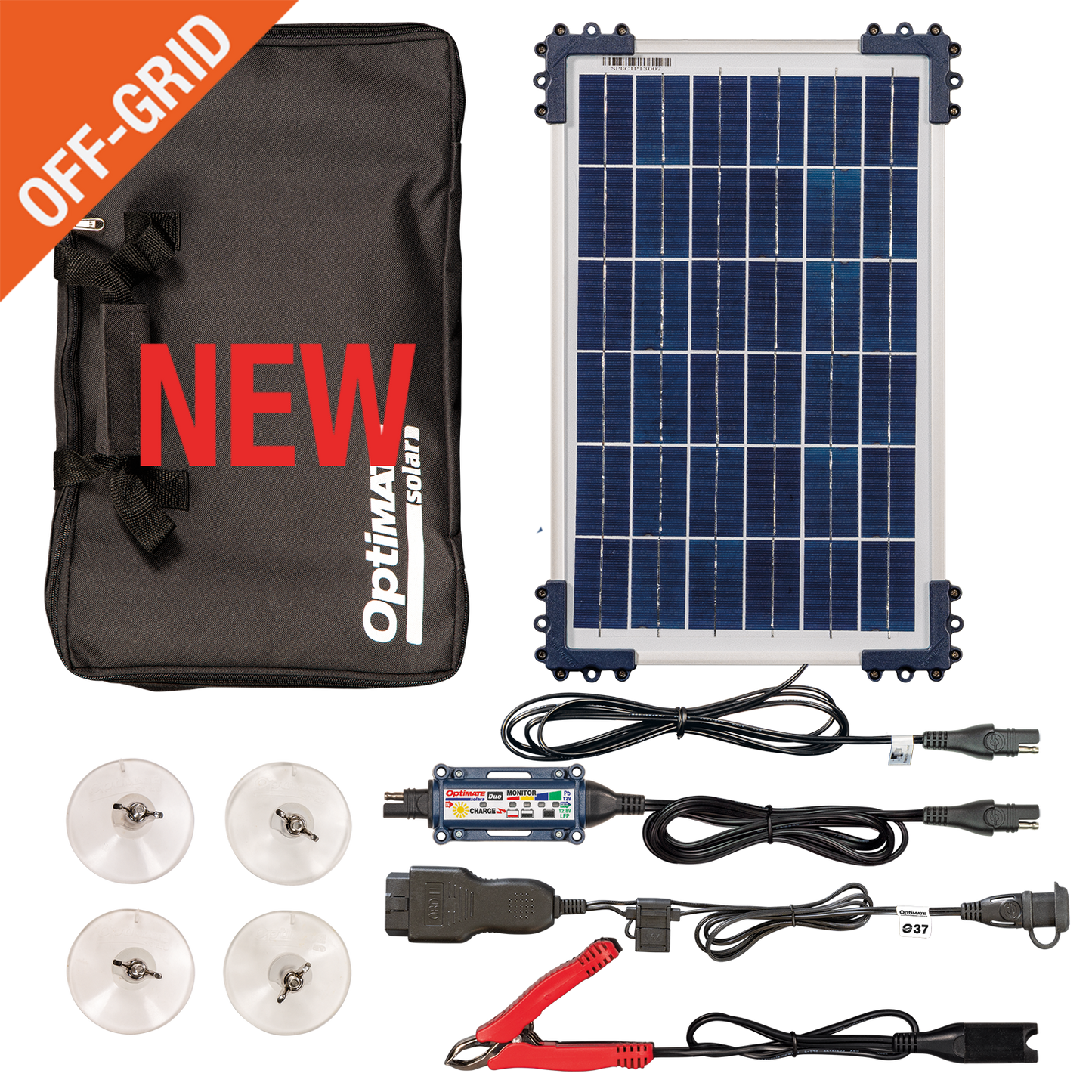 OptiMate Solar DUO autokit met 10W zonnepaneel