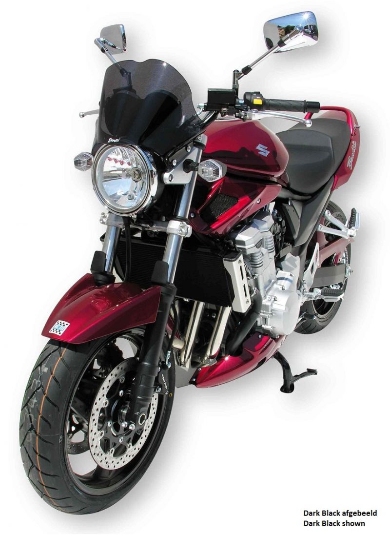 Ermax - damage - Dark Black flyscreen 24cm Suzuki GSF650 Bandit 2005-2008 GSF1200 / GSF1250 2006-2009