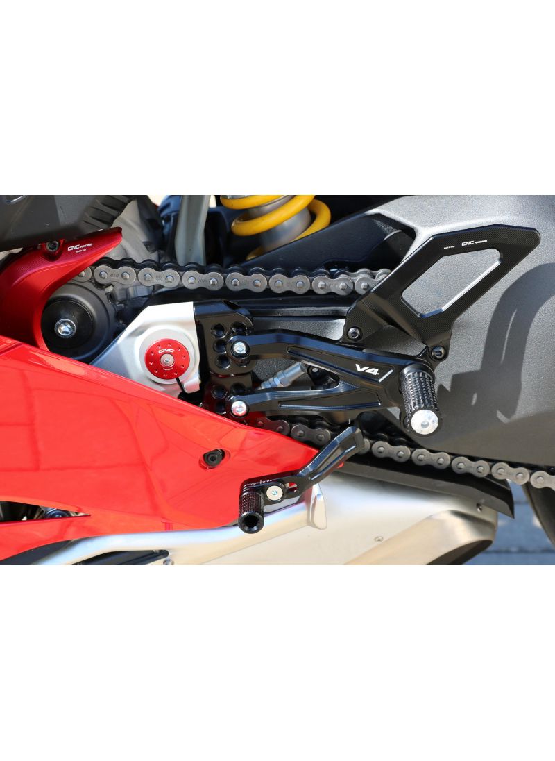 Adjustable rear set RPS EASY for Ducati Panigale V4 with road and reverse shift