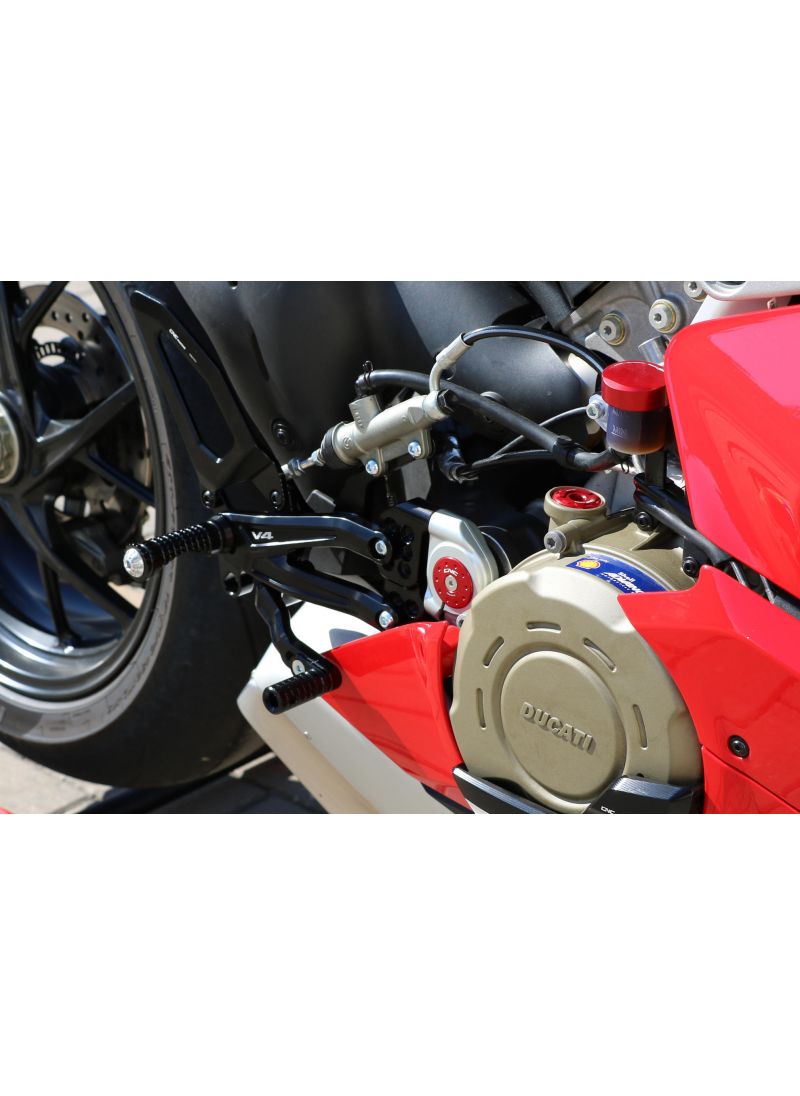 Adjustable rear set RPS EASY for Ducati Panigale V4 with road and reverse shift