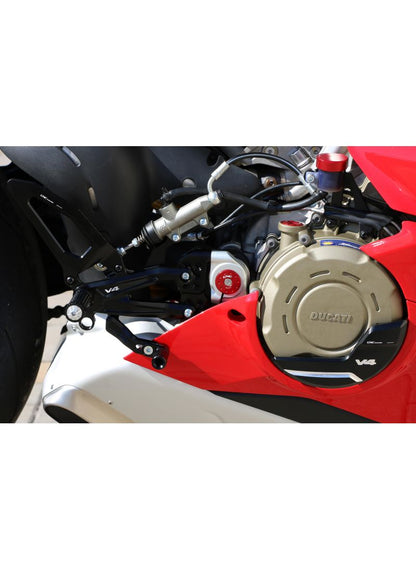 Adjustable rear set RPS EASY for Ducati Panigale V4 with road and reverse shift