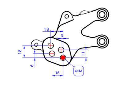 Pramac Racing Limited Edition adjustable brake link set - Ducati Streetfighter V2