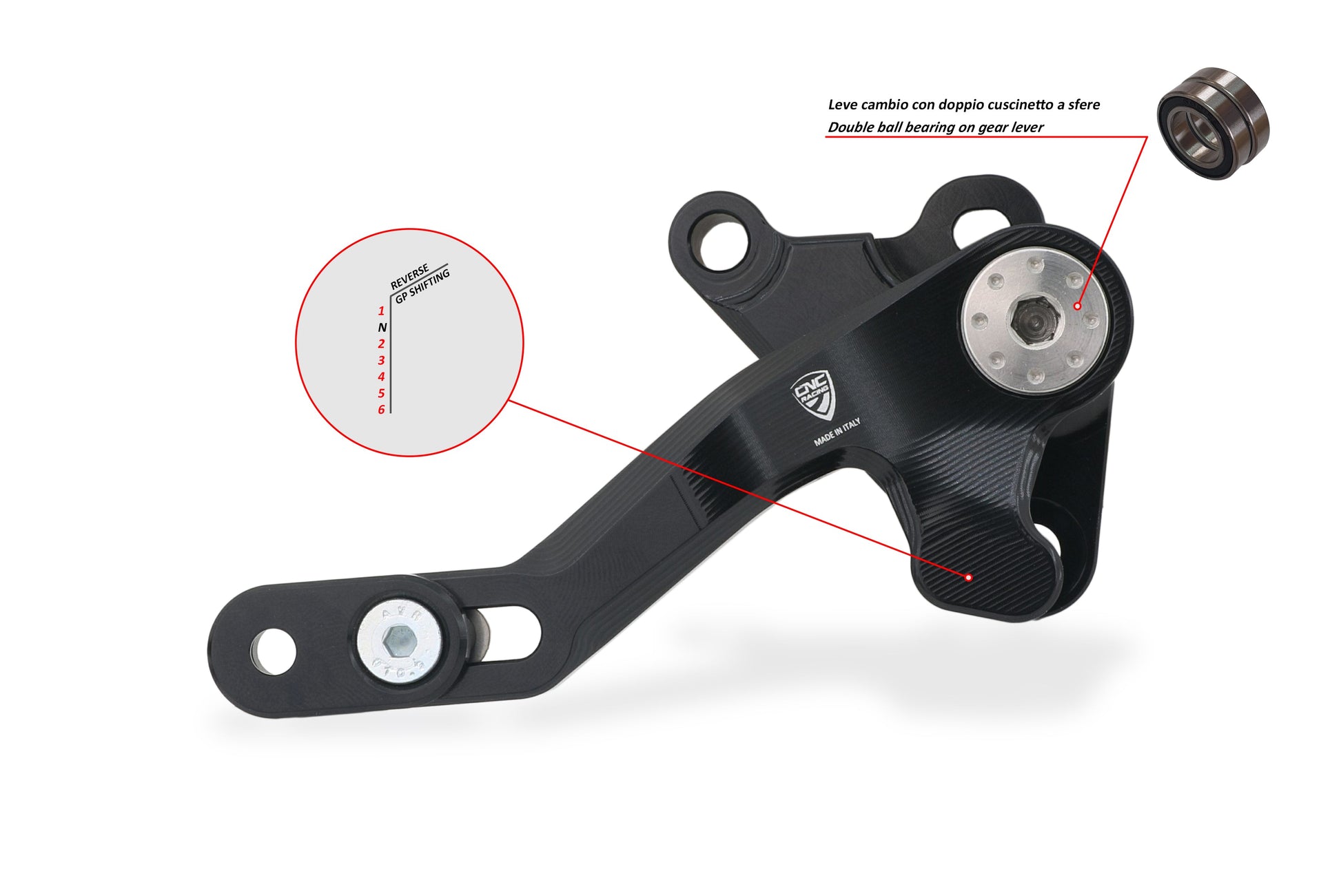 Reverse Shift (GP stijl) Schakelpedaal 'Slide' - Ducati Multistrada V4 (2021-2024)